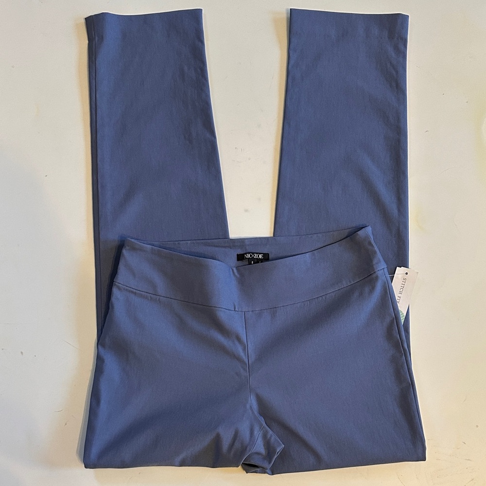 NIC+ZOE Wonderstreth Blue Slim Fit Pants - Picture 3 of 4